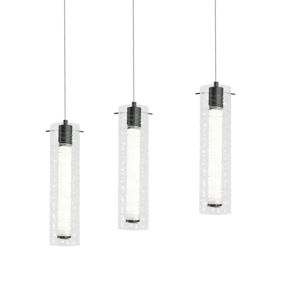 Bari 3 Light Linear Pendant 120V 45W 5CCT BK