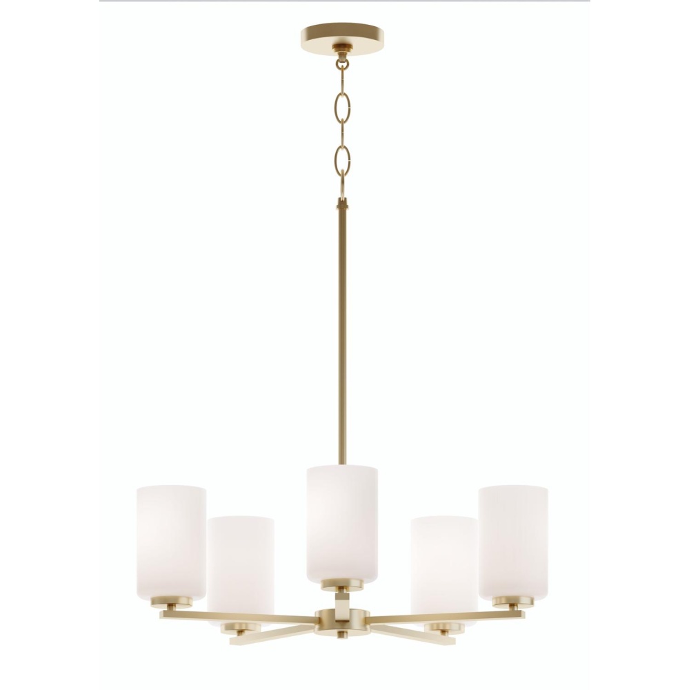 Leo 5 Light Med Base Chandelier,120V,LB