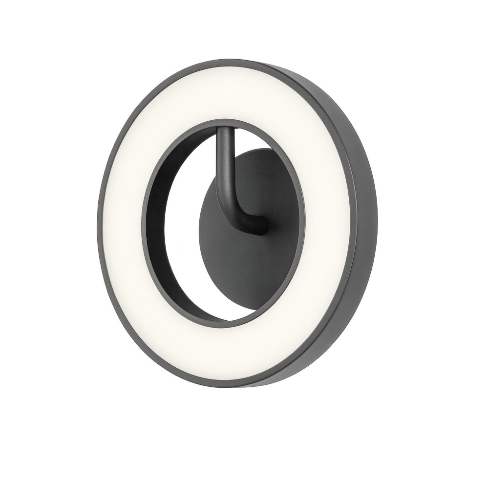 One 10'' LED Sconce 120-277V 15W 5CCT BK