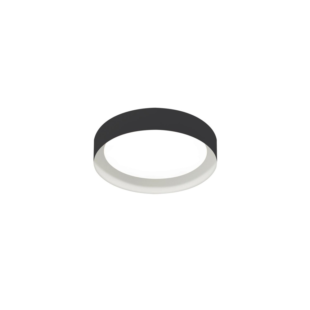 Reveal 12'' LED Flush Mount 120-277V 17W 5CCT BKWH