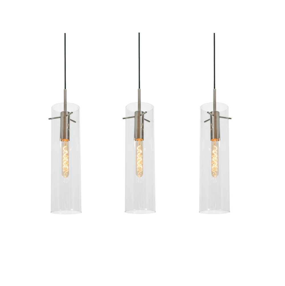 Vista 3 Light Linear Pendant,60W,SN