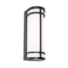 AFX Lighting, Inc. CRNW0616LAJUDBK - Crain 16'' LED Outdoor Sconce,120-277V,20W,5 CCT,BK