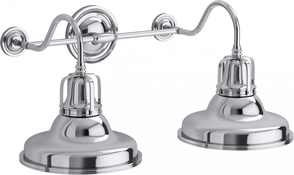 HAUKSBEE™ 2 LIGHT DOUBLE BELL SCONCE