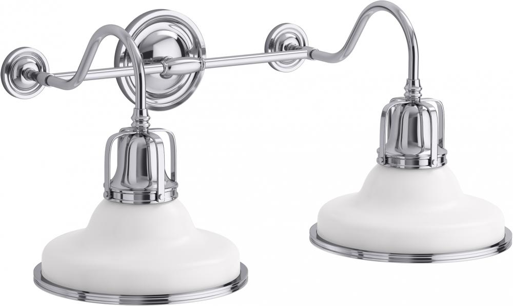 HAUKSBEE™ 2 LIGHT DOUBLE BELL SCONCE