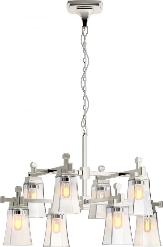 Riff 35 in. Eight-Light Chandelier