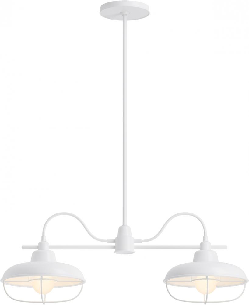 MODERN FARM 2 LIGHT LINEAR CHANDELIER