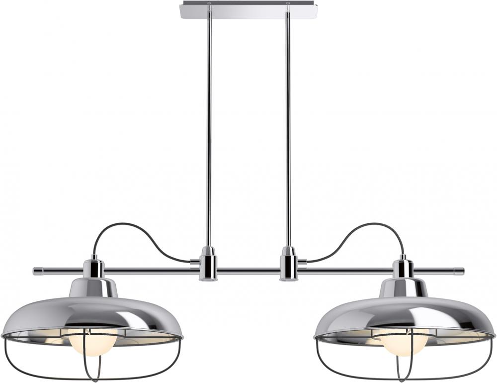 MODERN FARM 2 LIGHT LINEAR CHANDELIER XL