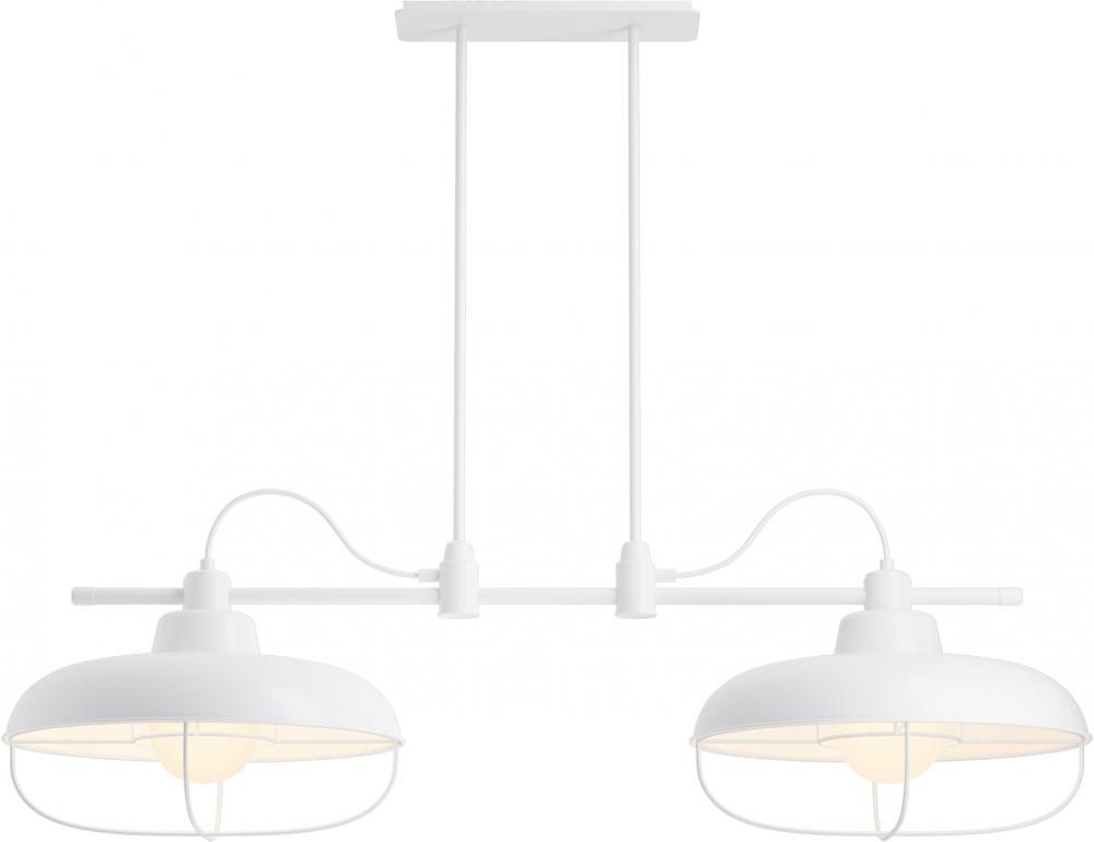 MODERN FARM 2 LIGHT LINEAR CHANDELIER XL