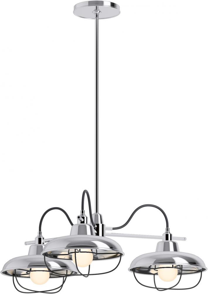 MODERN FARM 3 LIGHT CHANDELIER