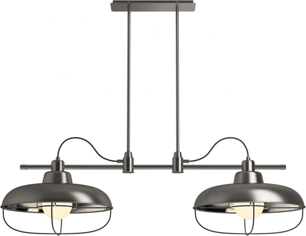 MODERN FARM 2 LIGHT LINEAR CHANDELIER XL