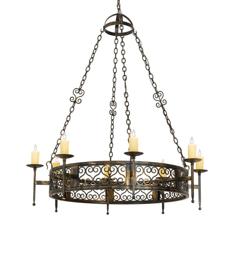 48" Wide Toscano 8 Light Chandelier