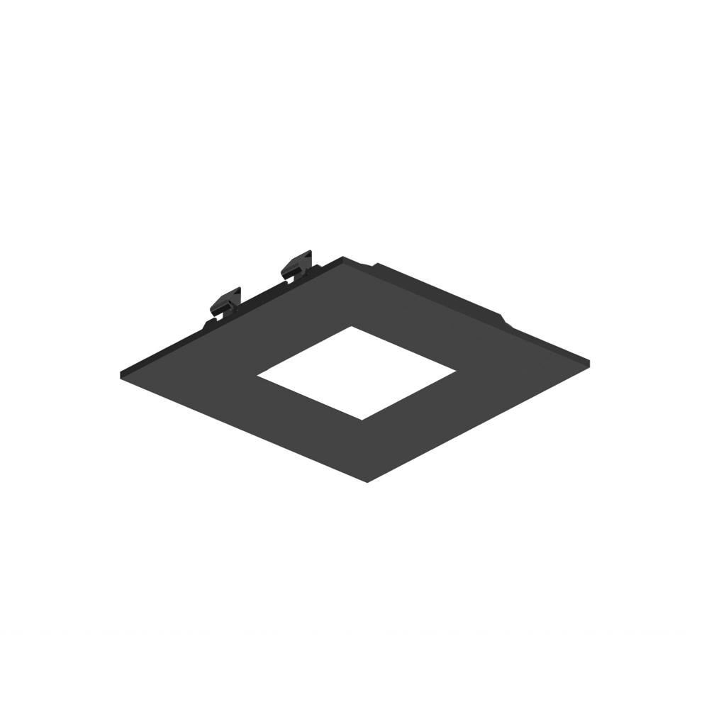 3" Apollo Square Flanged Pinhole Trim, Black Finish