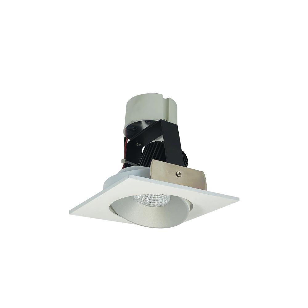 4" Iolite LED Square Adjustable Cone Retrofit, 800lm / 14W, 5000K, Haze Reflector / White Flange