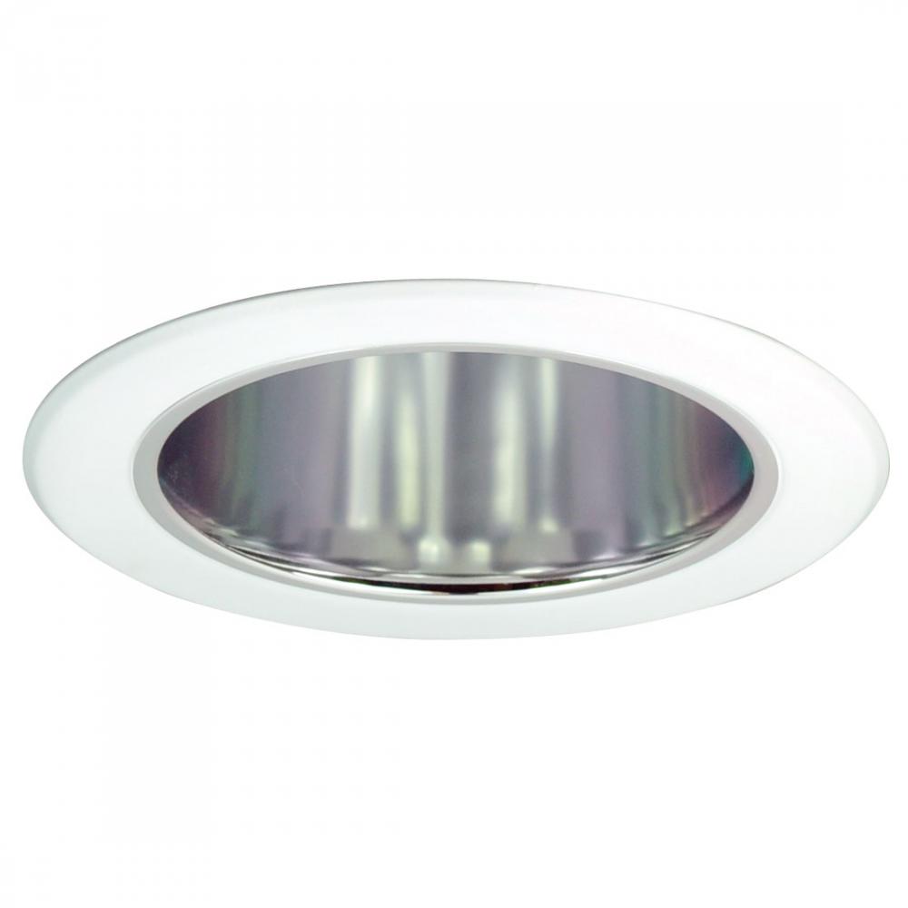 5" Airtight Cone Reflector w/ Metal Ring, Clear/White