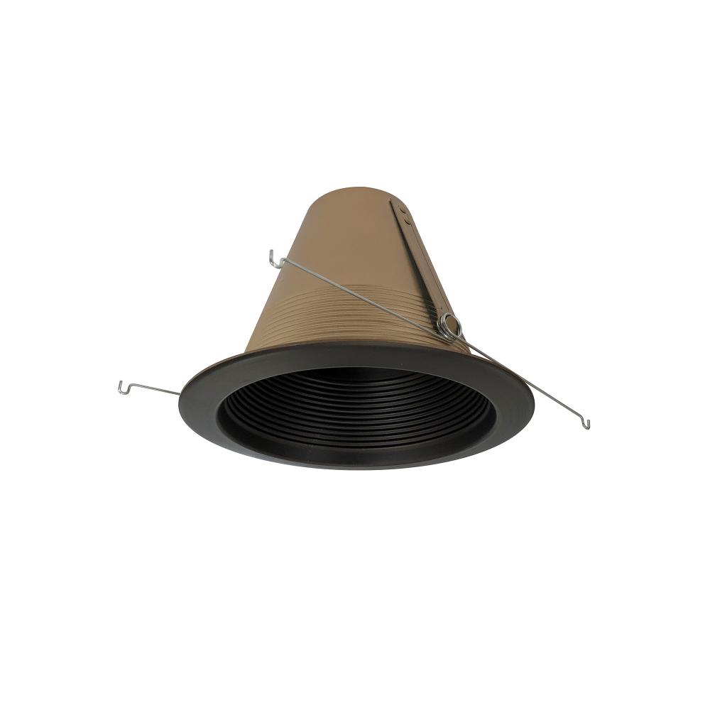 6" Airtight Baffled Lensless Shower Trim, Bronze