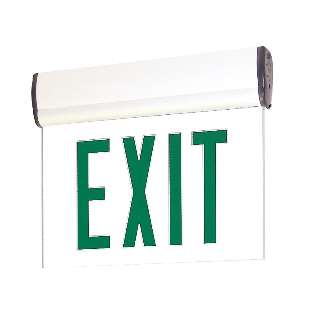 EXIT ADJ AC 1F GRN/CLR WHITE