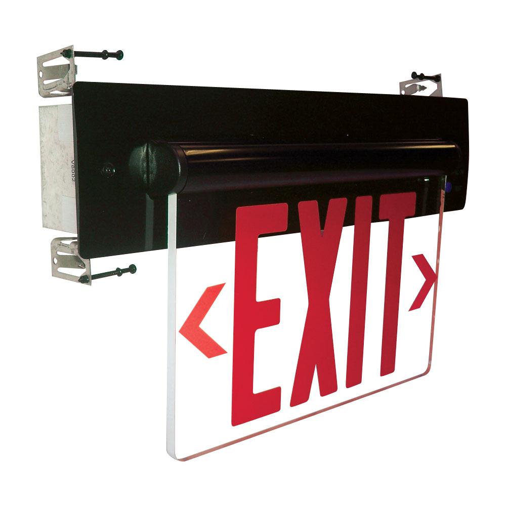 EXIT REC ADJ BAT 1F RED/CLR BL