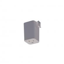 Nora NT-327S/L - Outlet Adapter for L-Style Track Systems, Silver Finish