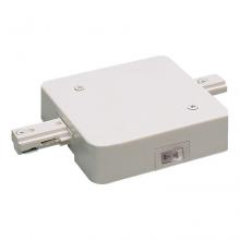 Nora NT-358W/10A - In-Line Feed w/ Circuit Limiter, 10 Amps, One-Circuit Track, White Finish