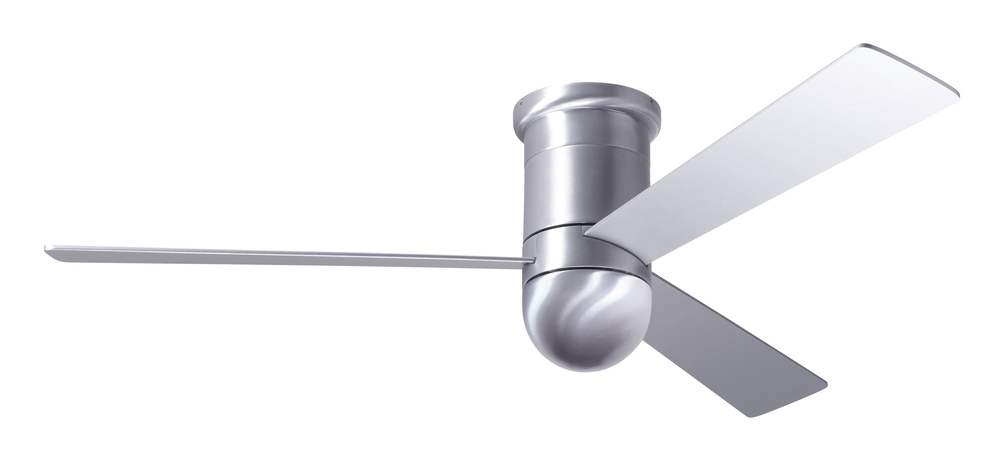 Cirrus Flush DC Fan; Brushed Aluminum Finish; 50" Aluminum Blades; No Light
