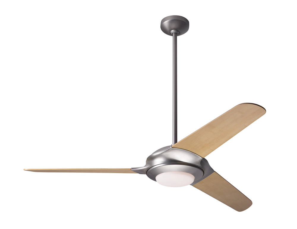 Flow Fan; Matte Nickel Finish; 52&#34; Bamboo Blades; 20W LED; Wall Control with Remote Handset