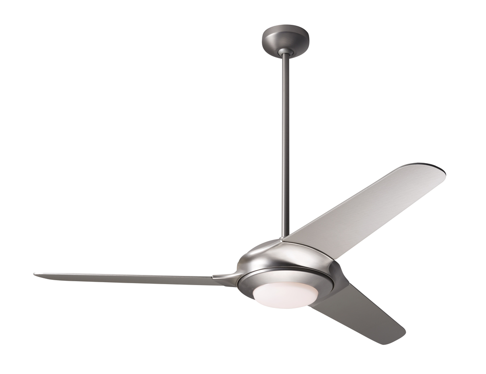 Flow Fan; Matte Nickel Finish; 52" Nickel Blades; 20W LED; Wall Control with Remote Handset