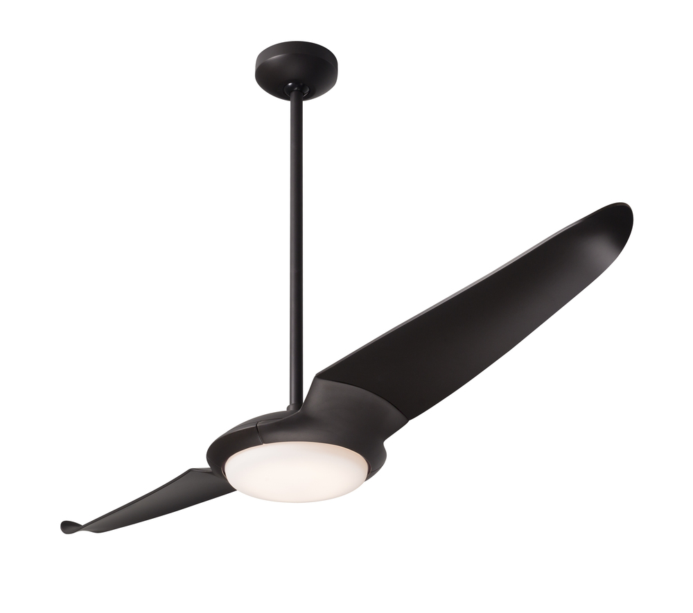 IC/Air (2 Blade ) Fan; Dark Bronze Finish; 56" Whitewash Blades; 20W LED; Wall/Remote Combo Cont