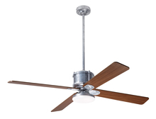 Modern Fan Co. IND-GV-50-MG-272-CC - Industry DC Fan; Galvanized Finish; 50" Mahogany Blades; 20W LED Open; Wall/Remote Combo Control