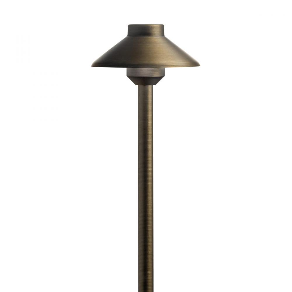 Stepped Dome 12V 2700K Path Light Centennial Brass