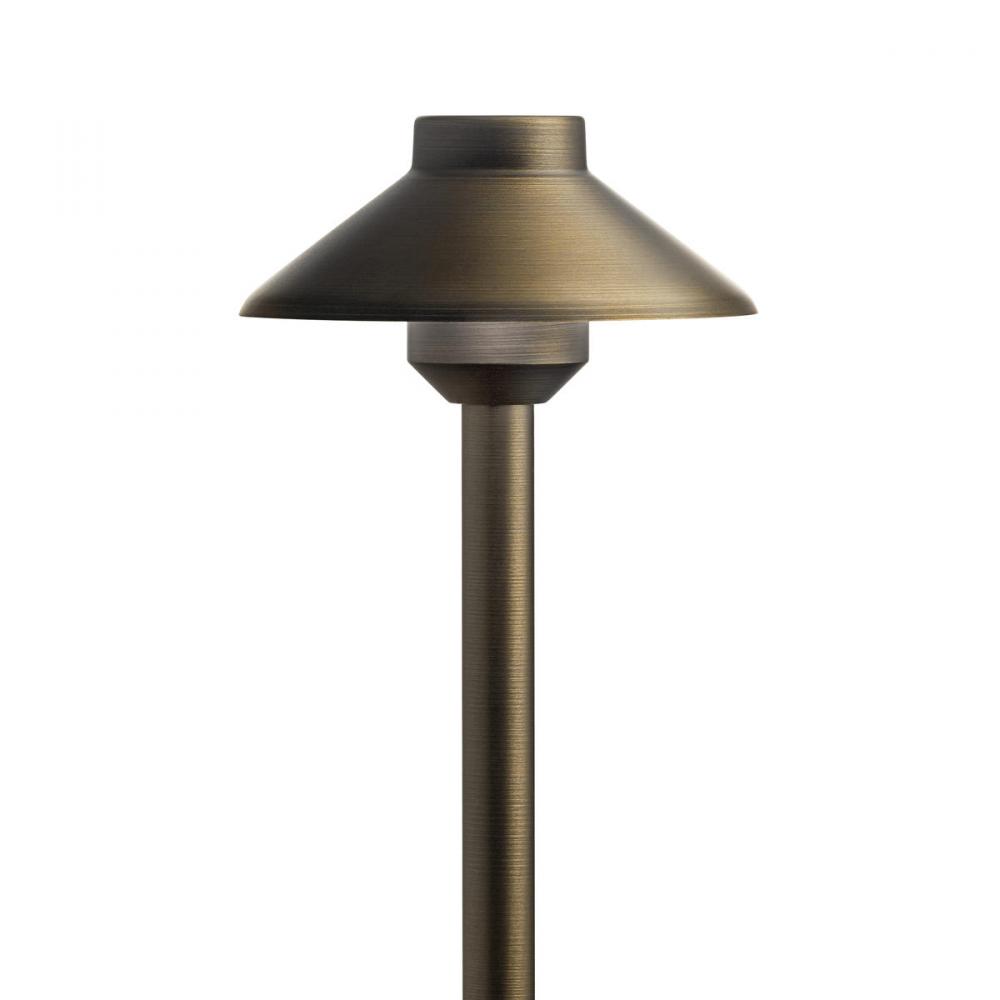 Short Stepped Dome 12V 3000K Path Light Centennial Brass