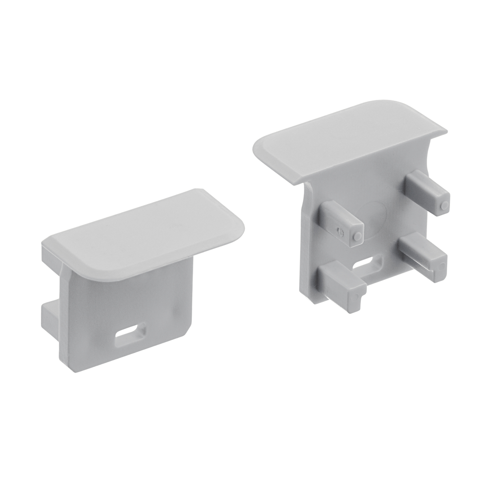 TE Standard Series Deep Well RC End Caps Silver