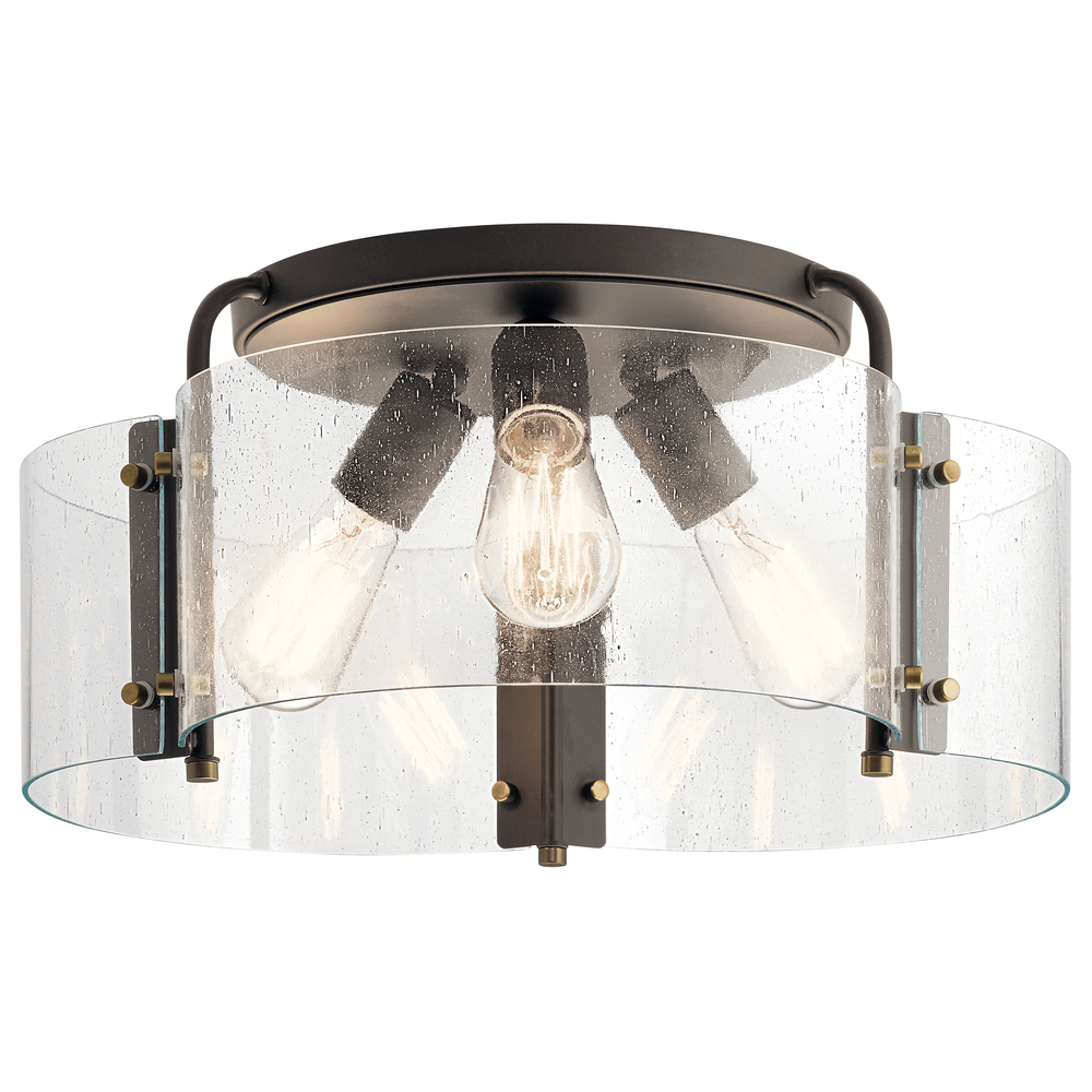 Thoreau 18" 3 Light Semi Flush Olde Bronze