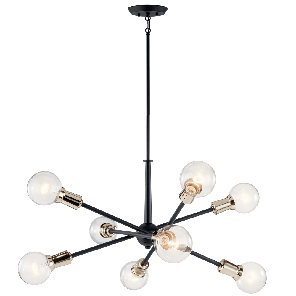 Armstrong 26" 8 Light Chandelier in Black