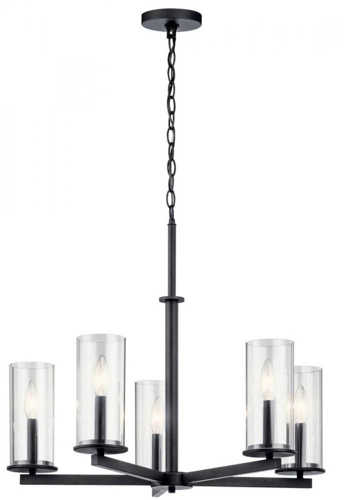 Crosby 5 Light Chandelier Black