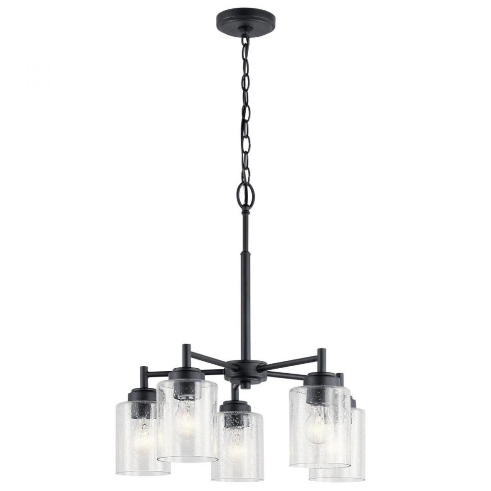 Winslow 5 Light Chandelier Black