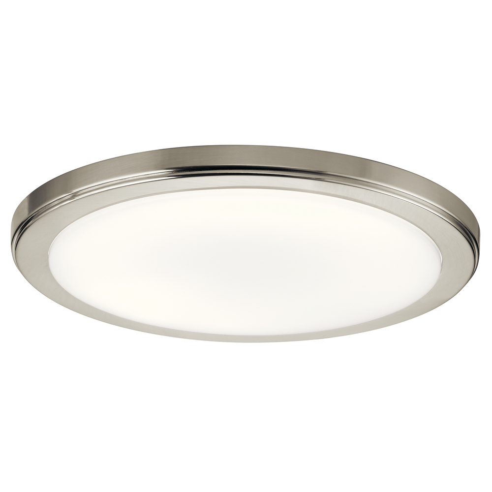 Zeo 3000K LED 13" Round Flush Mount Brushed Nickel