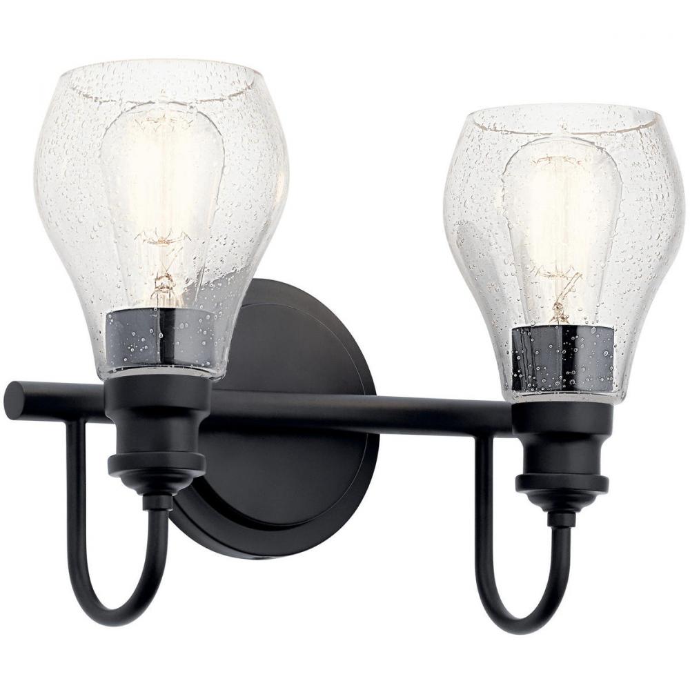 Greenbrier 2 Light Vanity Light Black