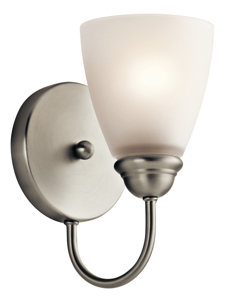 Jolie 1 Light Wall Sconce Brushed Nickel
