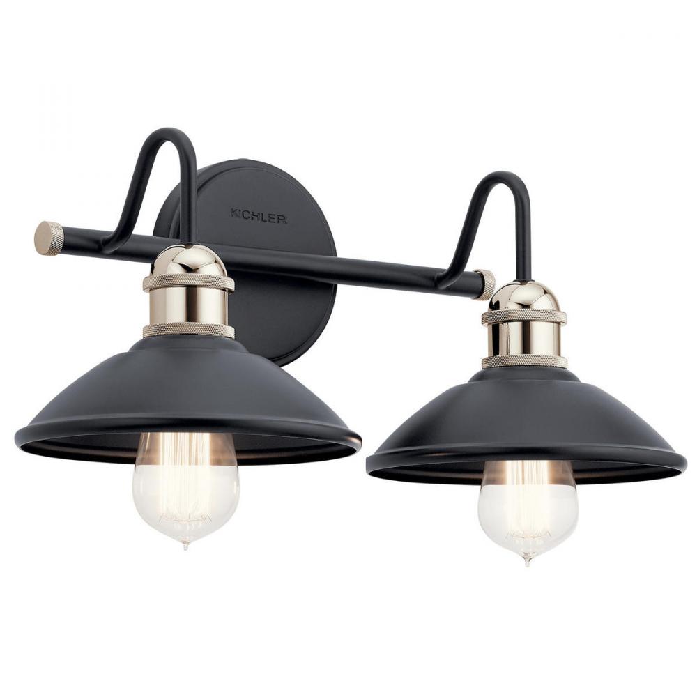 Clyde 2 Light Vanity Light Black