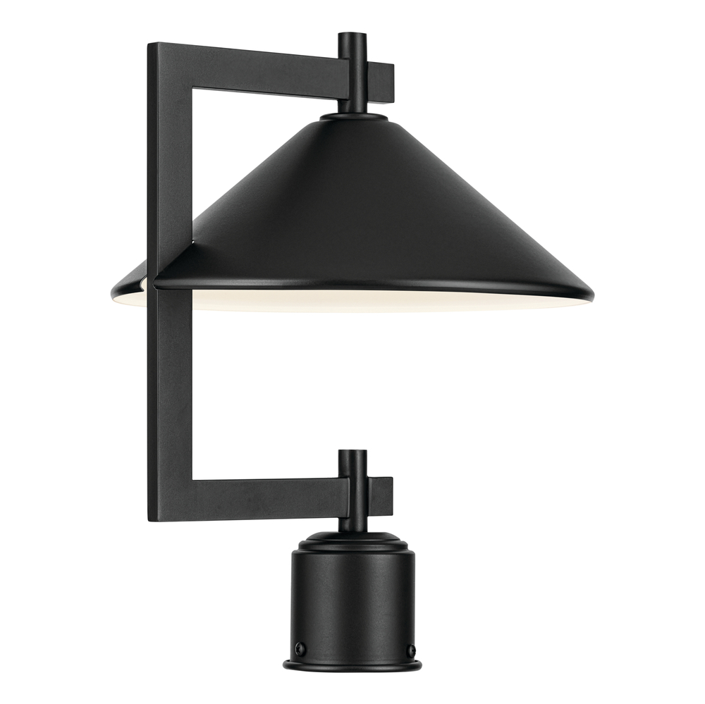 Ripley 16" 1-Light Outdoor Post Light in Black