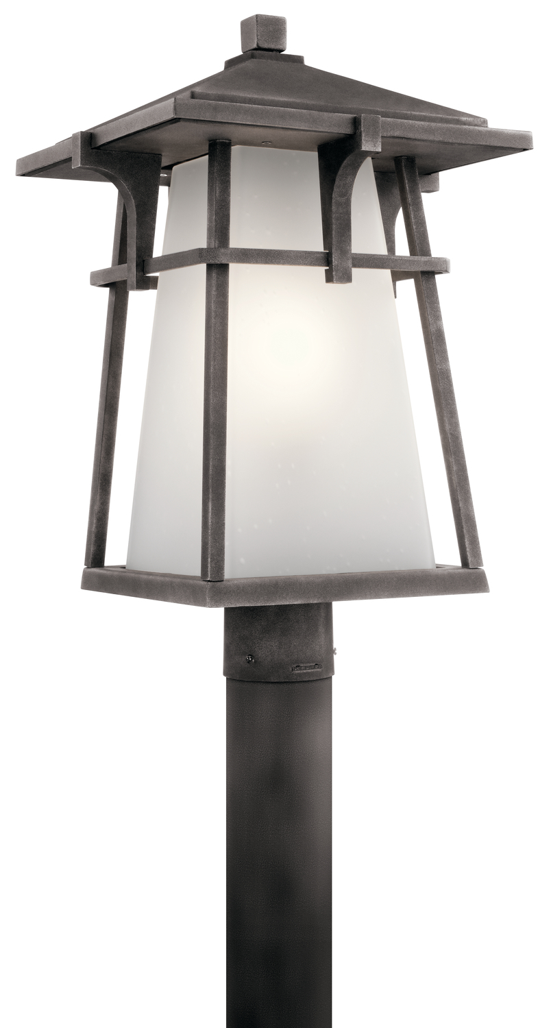 Beckett 1 Light Post Mount Weathered Zinc