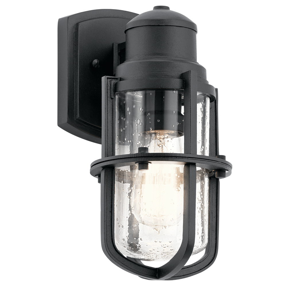 Suri 11" 1 Light Wall Lantern Textured Black