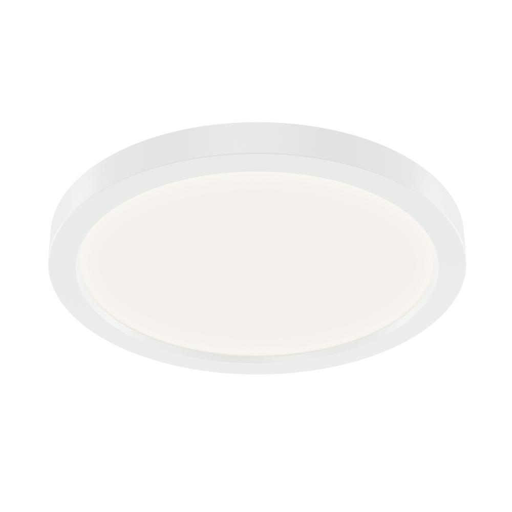 Ara 9" Round LED Flush mount in White