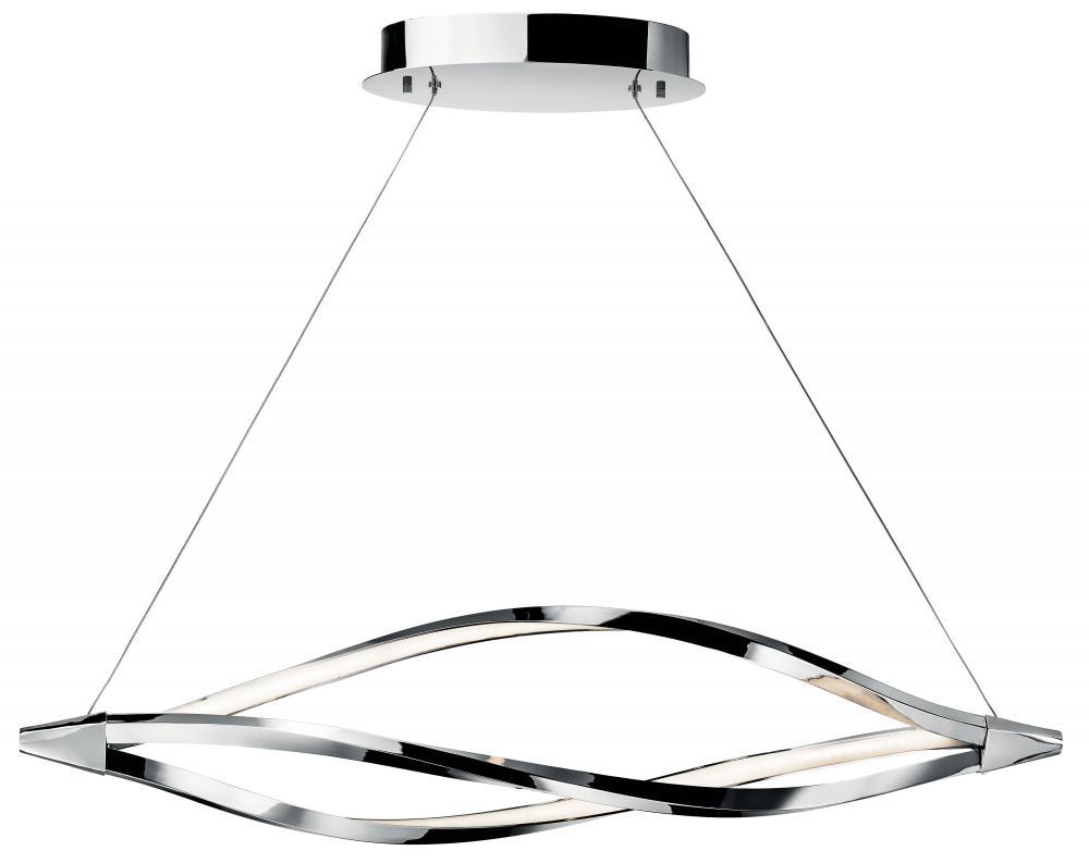 Meridian 43.25" 1 Head LED Island Pendant Chrome