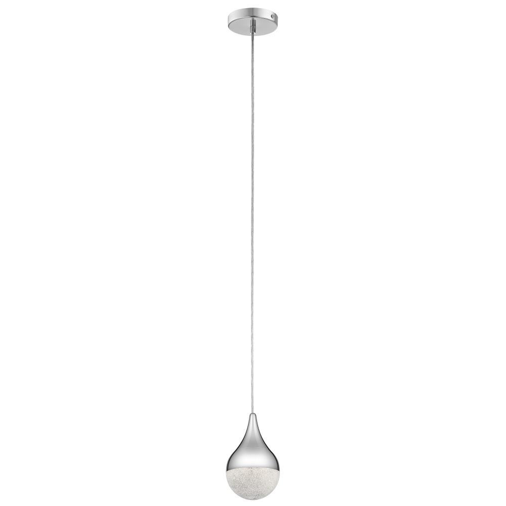 Kiss 1 Light LED Mini Pendant Chrome