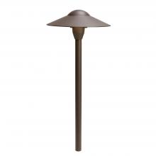 Kichler 15310AZT - 8" Dome 12V Path Light Textured Architectural Bronze