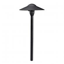 Kichler 15310BKT - 8" Dome 12V Path Light Textured Black