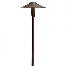Kichler 15810AZT27R - 8" Dome 2700K LED Path Light Textured Architectural Bronze
