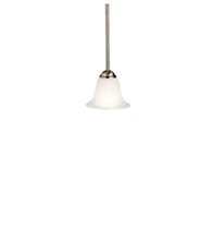 Kichler 2771NI - Dover 5.5" 1 Light Mini Pendant with Etched Seeded Glass in Brushed Nickel