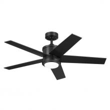 Kichler 300048SBK - 48" Brahm 5 Blade Indoor Ceiling Fan with Etched Cased Opal Glass